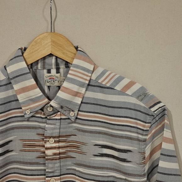 Faherty Shirts Faherty Short Sleeve South Western Print Shirt L